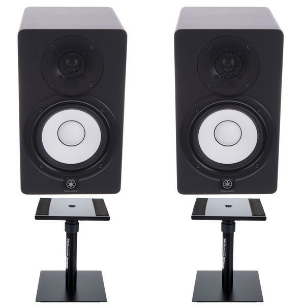  Yamaha HS5 W 5-Inch Powered Studio Monitor (White, 2-Pack)  Bundle (2 Items) : Musical Instruments