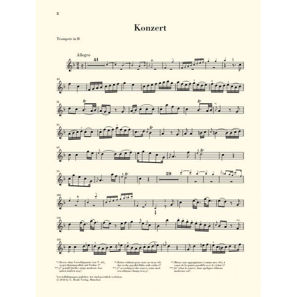 Henle Verlag Neruda Concerto Horn (Trumpet)