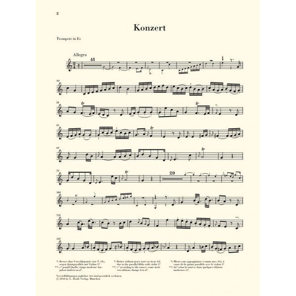 Henle Verlag Neruda Concerto Horn (Trumpet)