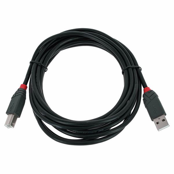 Câble USB 2.0 Type A Mâle vers USB 2.0 Type B Mâle, 3m LinQ - Gris