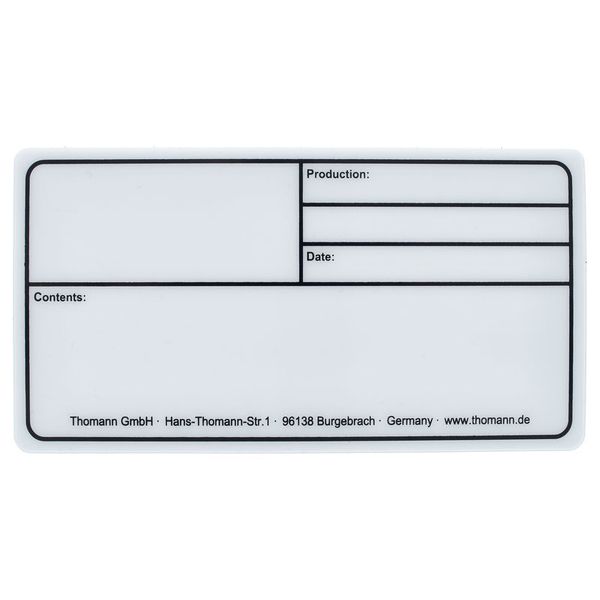Stairville Tourlabel 150x80mm White