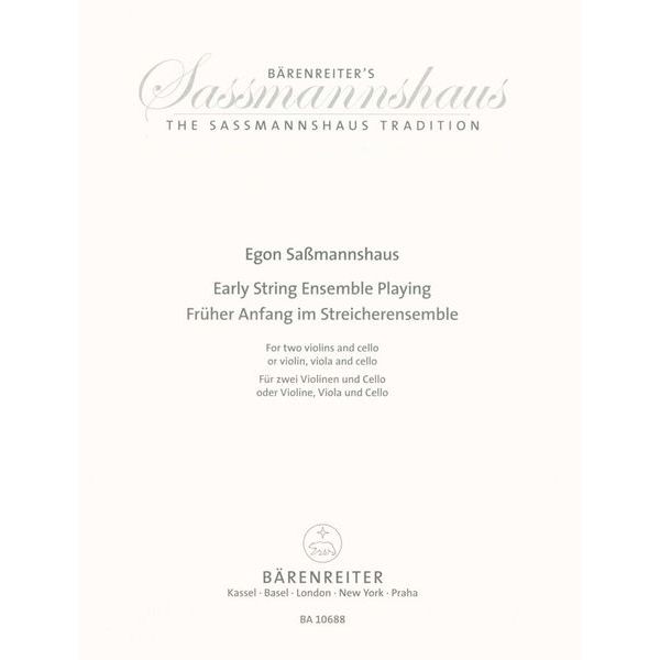 Bärenreiter Early String Ensemble Playing