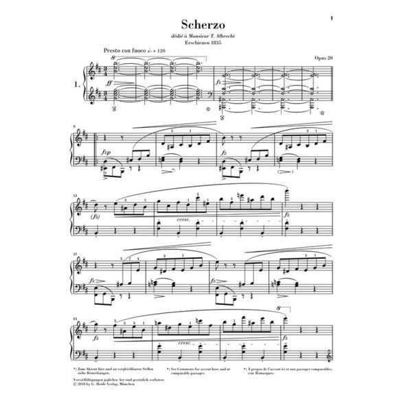 Henle Verlag Chopin Scherzi