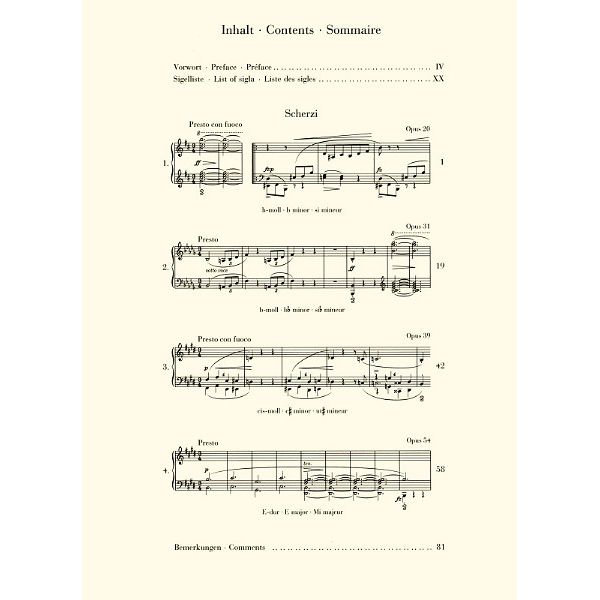 Henle Verlag Chopin Scherzi