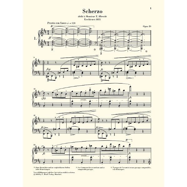 Henle Verlag Chopin Scherzi