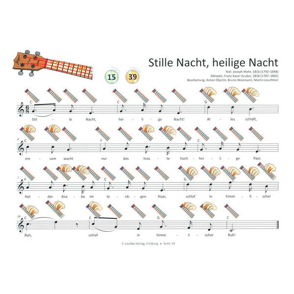 LeuWa-Verlag 24 Weihnachtslieder Ukulele