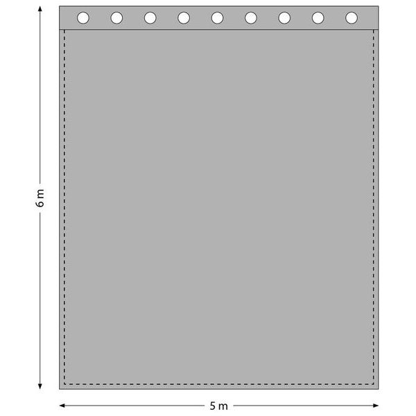 Stairville Curtain 160g/m² 5.0x6.0m Bk
