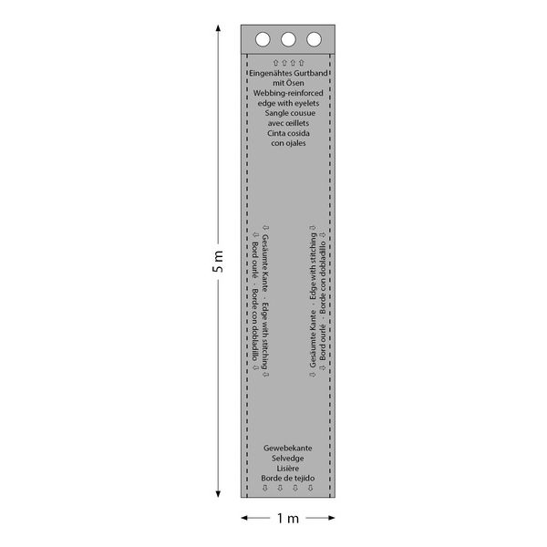 Stairville Curtain 160g/m² 1.0x6.0m Wh