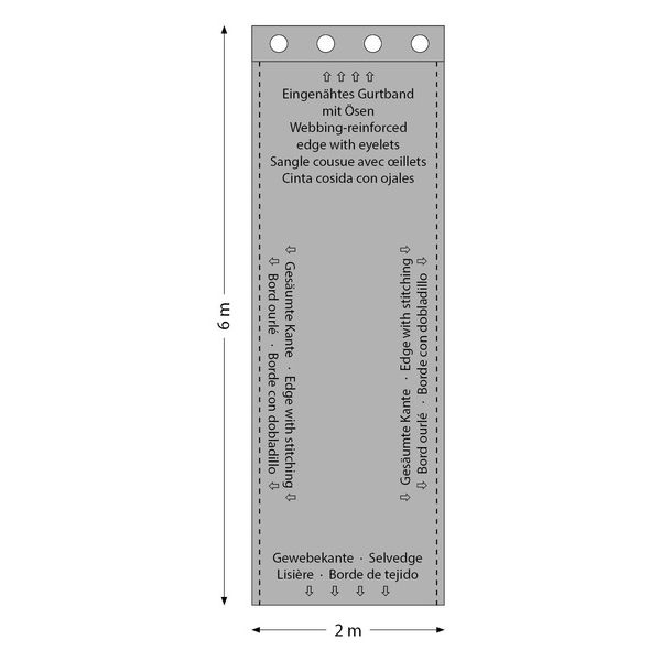 Stairville Curtain 160g/m² 2.0x6.0m Wh