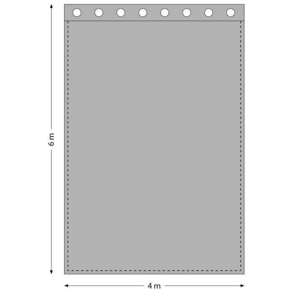 Stairville Curtain 160g/m² 4.0x6.0m Wh