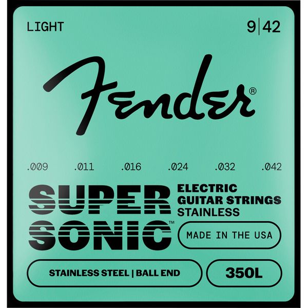 Fender 350L Stnls Steel Ball End 9-42