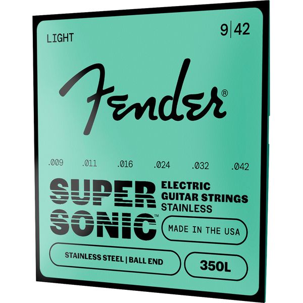 Fender 350L Stnls Steel Ball End 9-42