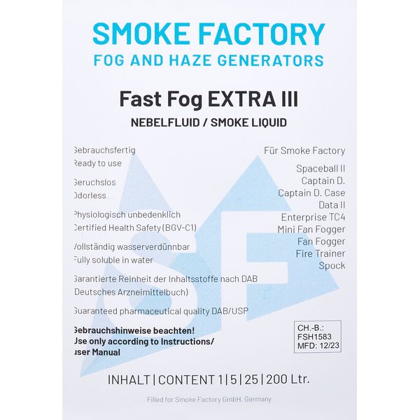 Smoke Factory Fast Fog EXTRA III 5l