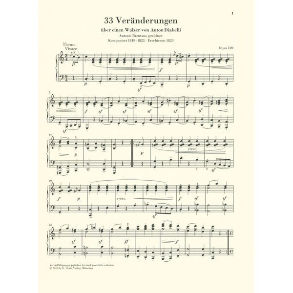 Henle Verlag Beethoven Diabelli-Variationen