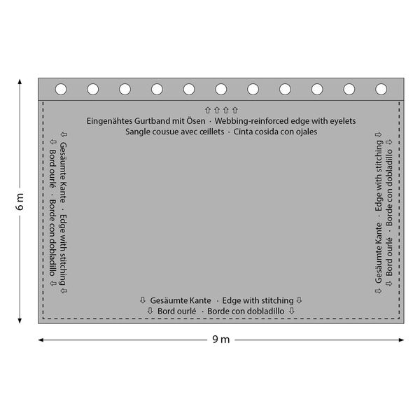 Stairville Gala Curtain 9.0x6.0m White