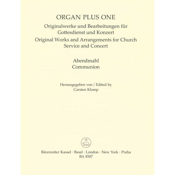 Bärenreiter Organ Plus One Abendmahl