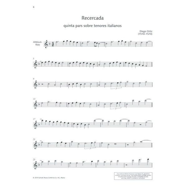 Schott Altblockflöten-Konzertbuch