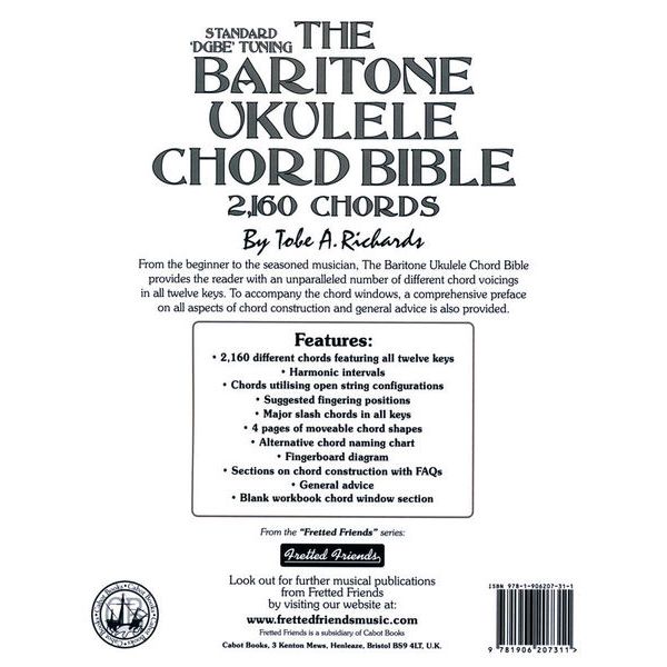 Cabot Books Publishing Baritone Ukulele Chord Bible