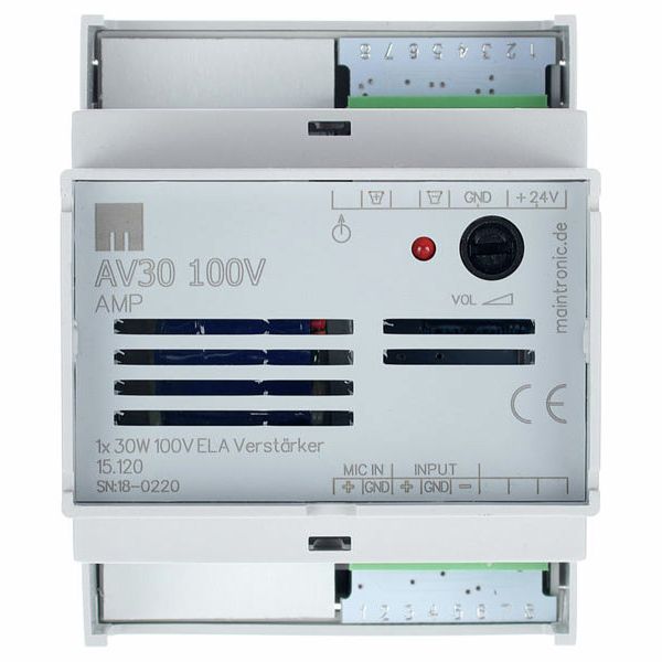 Maintronic AV30 100V Mi AmplifierDIN-Rail