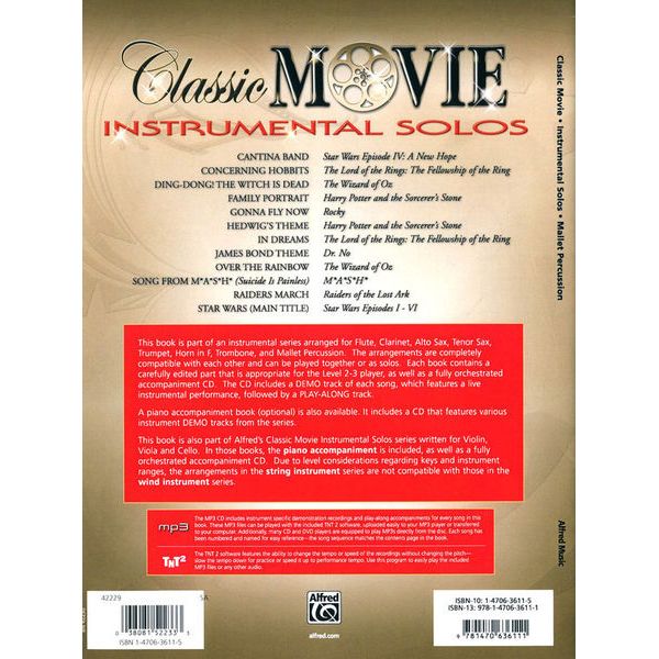 Alfred Music Publishing Classic Movie Instr. Mallets