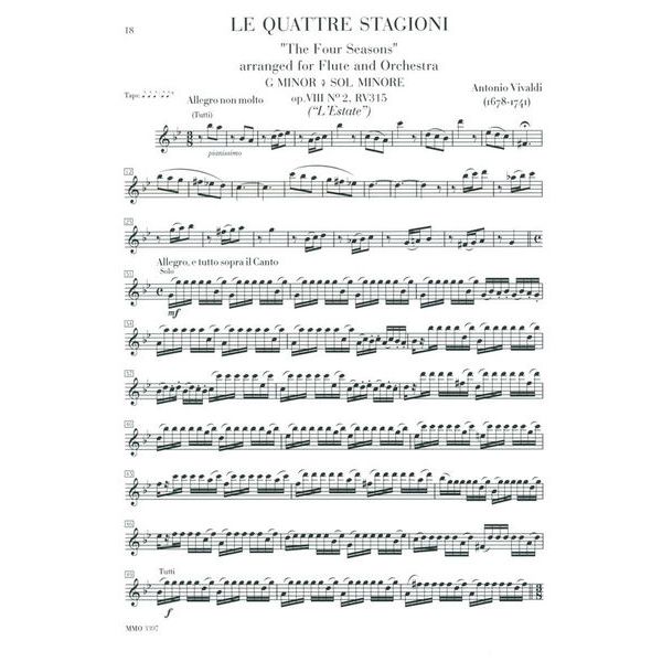 Music Minus One Vivaldi Vier Jahreszeiten FL