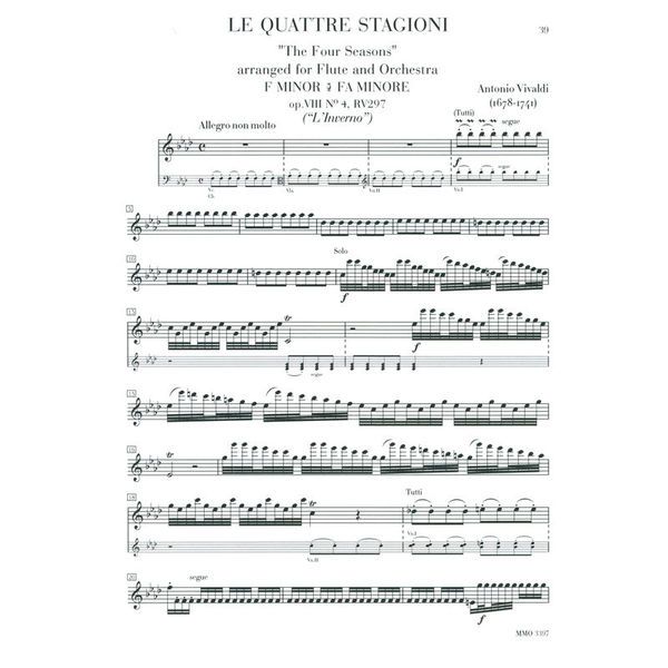 Music Minus One Vivaldi Vier Jahreszeiten FL