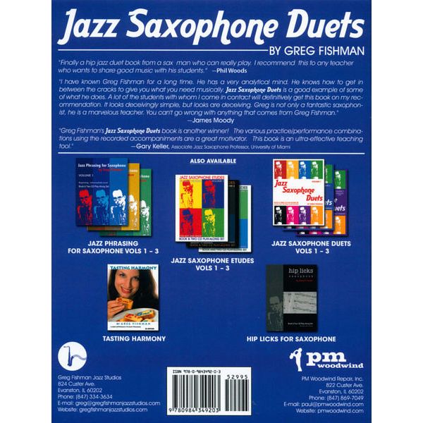 Greg Fishman Jazz Saxophone Duets 2