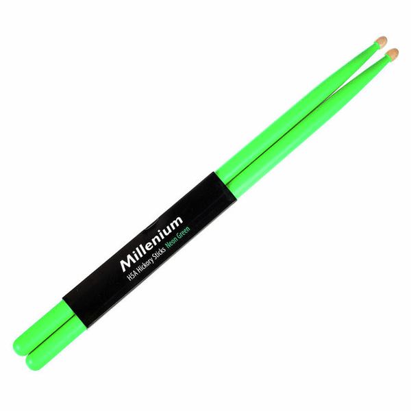 Millenium H5A Hickory Sticks Neon Green