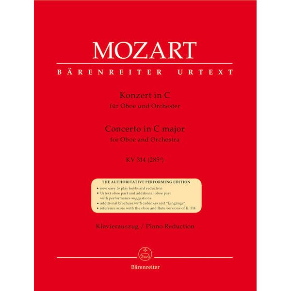 Bärenreiter Mozart Concert for Oboe KV 314