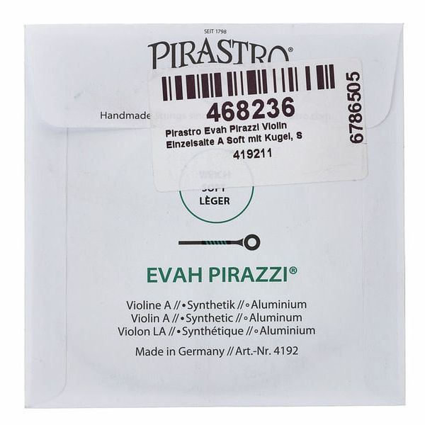 Pirastro Evah Pirazzi Violin A Soft BE