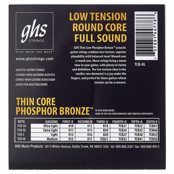 GHS TCB-M Phosphor Bronze Medium