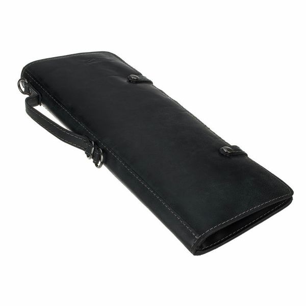 Zultan Leather Stick Bag Black