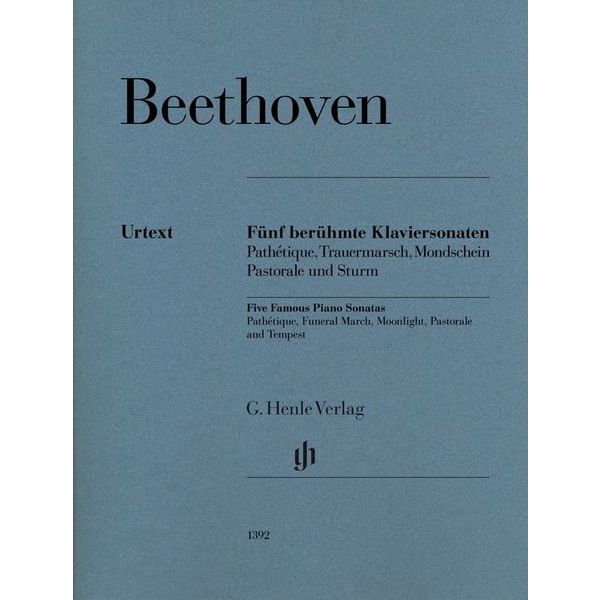 Henle Verlag Beethoven Fünf Klaviersonaten