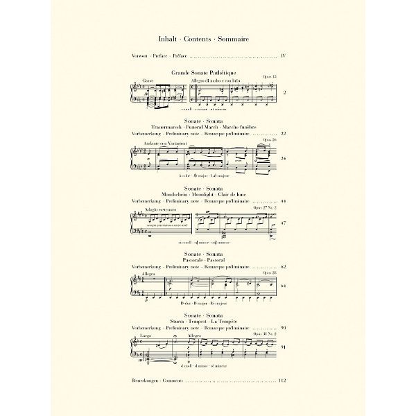 Henle Verlag Beethoven Fünf Klaviersonaten