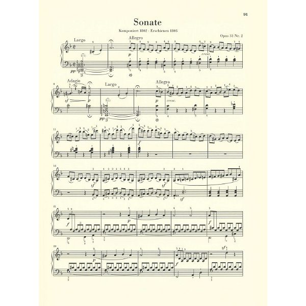 Henle Verlag Beethoven Fünf Klaviersonaten