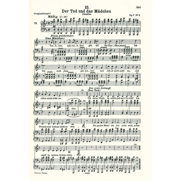 Edition Peters Schubert Lieder 1 Mittel