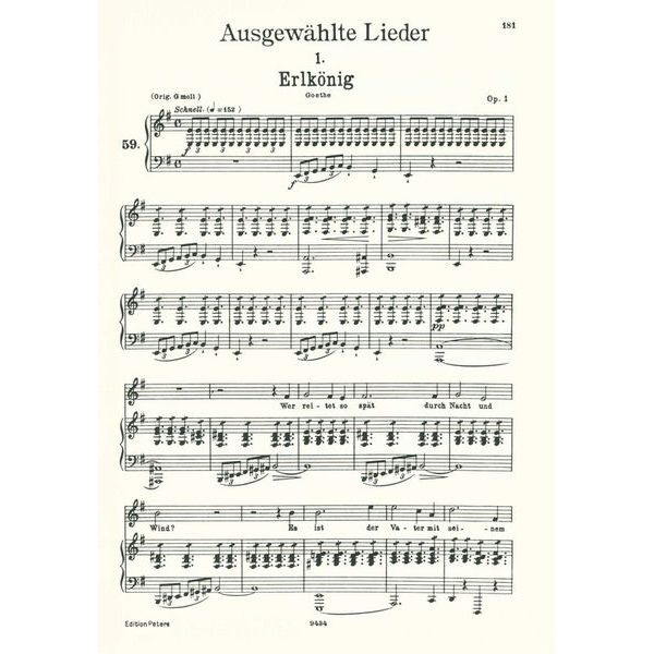 Edition Peters Schubert Lieder 1 Tief