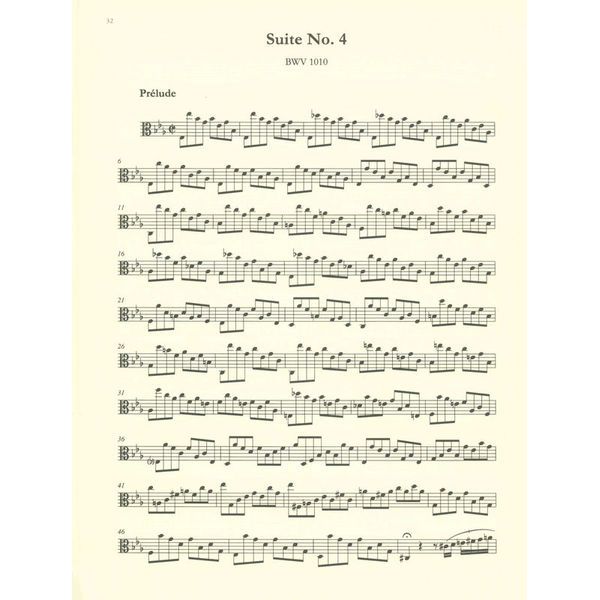 Edition Peters Bach Suiten Viola BWV1007-1012