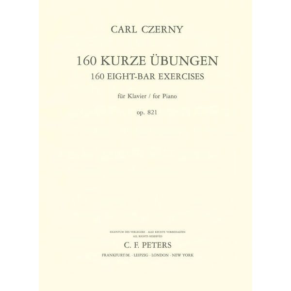 Edition Peters Czerny 160 kurze Übungen