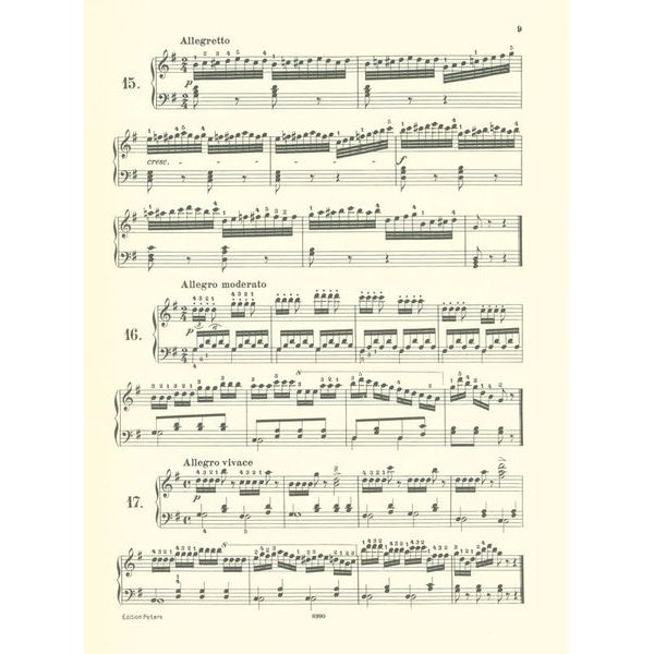 Edition Peters Czerny 160 kurze Übungen