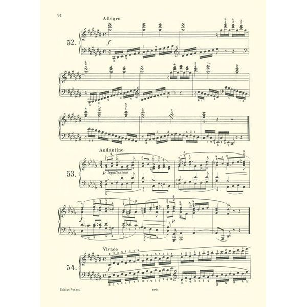 Edition Peters Czerny 160 kurze Übungen