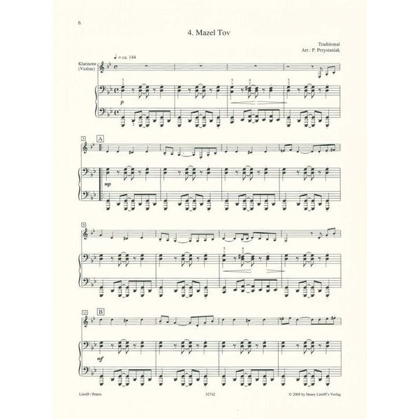 Edition Peters That's Klezmer Clarinet