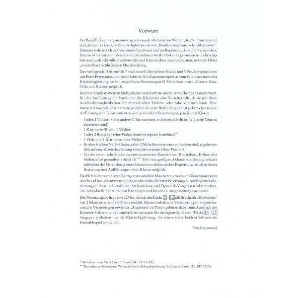 Edition Peters That's Klezmer Clarinet