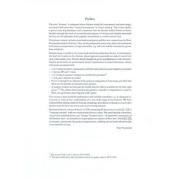 Edition Peters That's Klezmer Clarinet