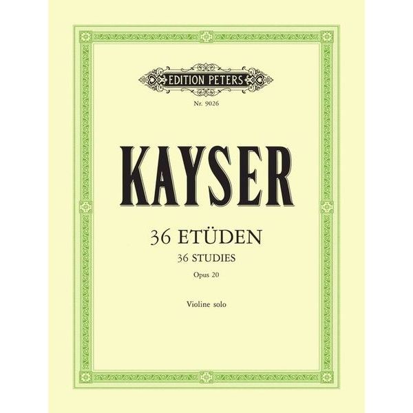 Edition Peters Kayser 36 Etüden op. 20 Violin