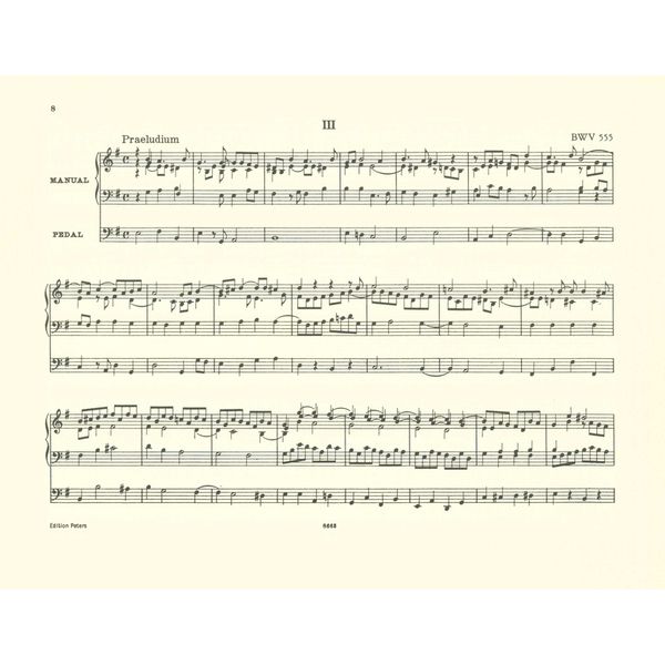 Edition Peters Bach Acht Präludien und Fugen