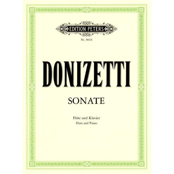 Edition Peters Donizetti Sonate Flute C-Dur