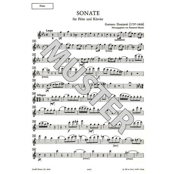 Edition Peters Donizetti Sonate Flute C-Dur