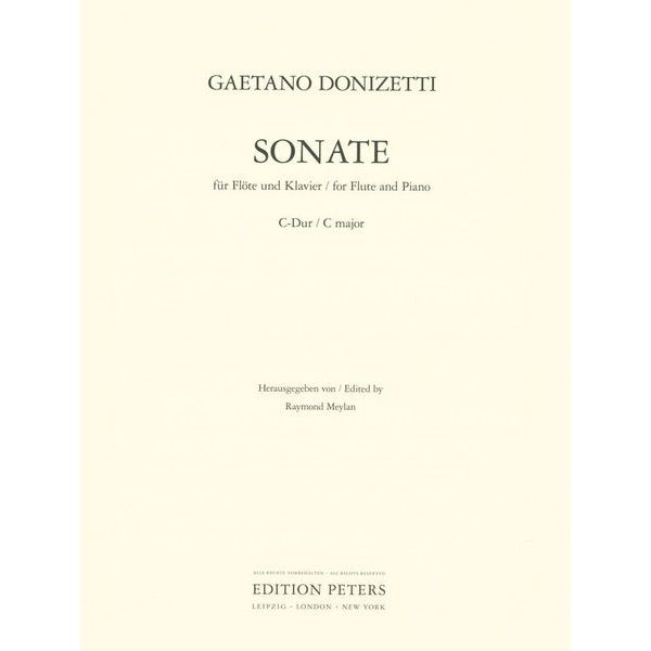 Edition Peters Donizetti Sonate Flute C-Dur
