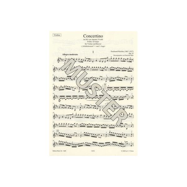 Edition Peters Küchler Concertino D-Dur op.15